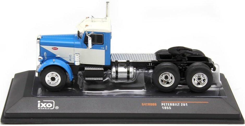 1955 Cabeza Tractora Peterbilt 281 Azul/Blanco 164 IXO Models 64TR006