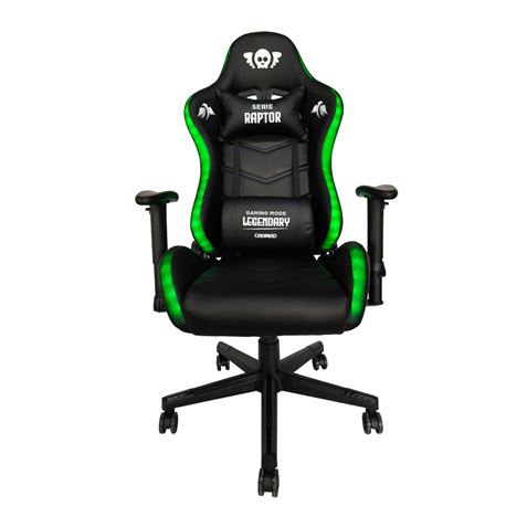SILLA GAMING RGB SERIE RAPTOR LEGENDARY NEGRA CROMAD