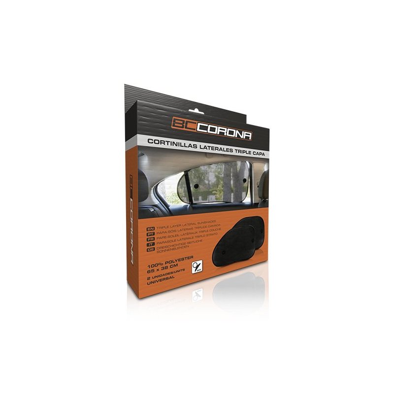 2x Cortinillas Laterales 65x38 Triple Capa