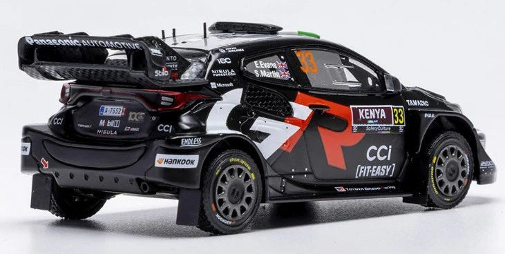 2025 Toyota GR Yaris Rally1 Nº33 E.Evans/S.Martin Ganador del Rally de Kenia WRC 1:43 IXO Models RAM994.22