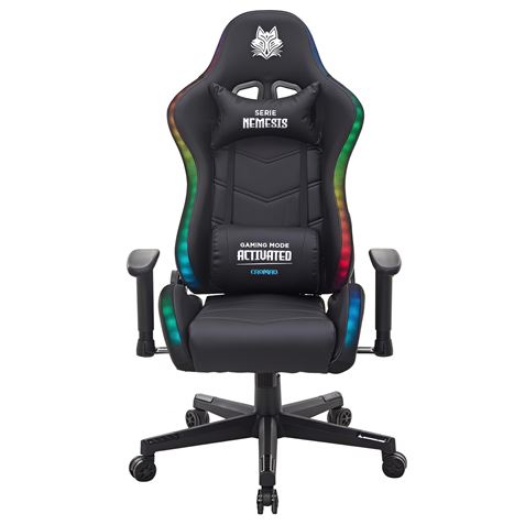 SILLA GAMING RGB SERIE FENRIR NEGRA CROMAD