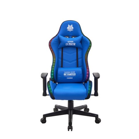 SILLA GAMING RGB SERIE FENRIR AZUL CROMAD