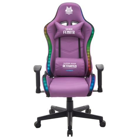 SILLA GAMING RGB SERIE FENRIR VIOLETA CROMAD