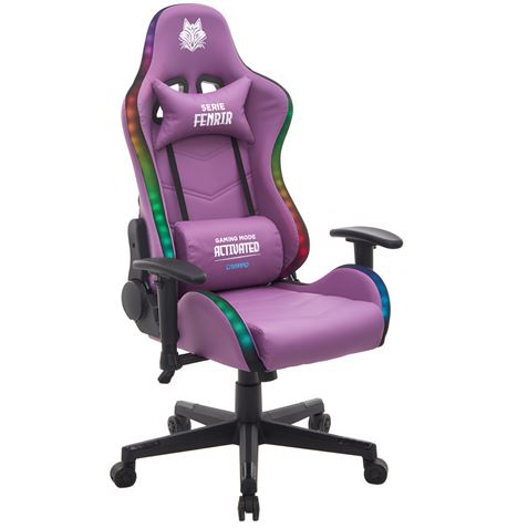 SILLA GAMING RGB SERIE FENRIR VIOLETA CROMAD