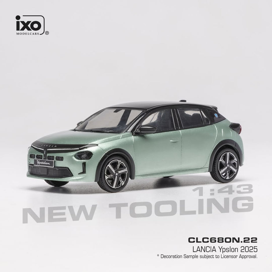 2025 Lancia Ypsilon Verde Claro/Negro 1:43 IXO Models CLC680N.22