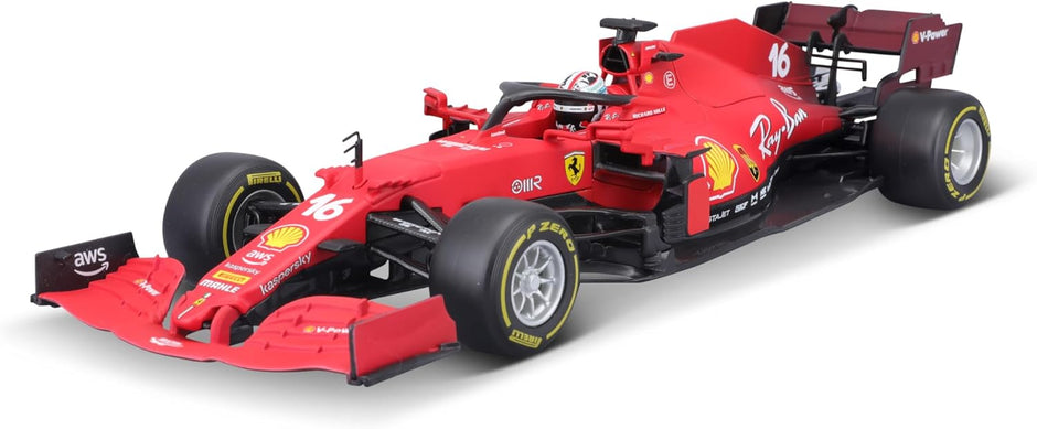 2021 Scuderia Ferrari F1 SF21 Nº16 Charles Leclerc Rojo Scuderia 1:18 Bburago 16809L