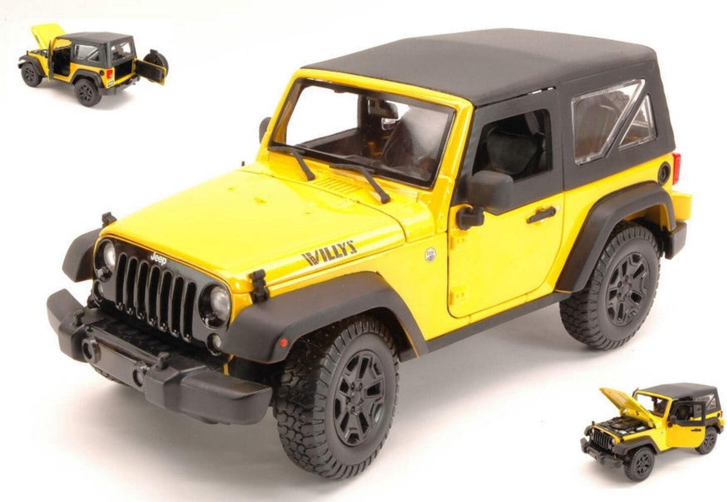 2014 Jeep Wrangler 3.6L Amarillo-Negro 1:18 Maisto 31676