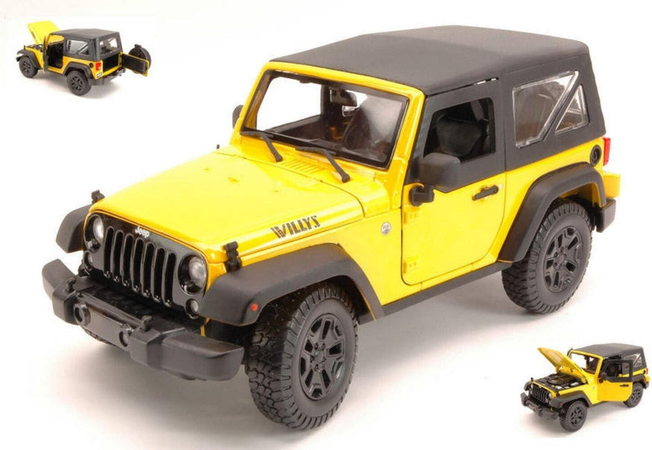 2014 Jeep Wrangler 3.6L Amarillo-Negro 1:18 Maisto 31676