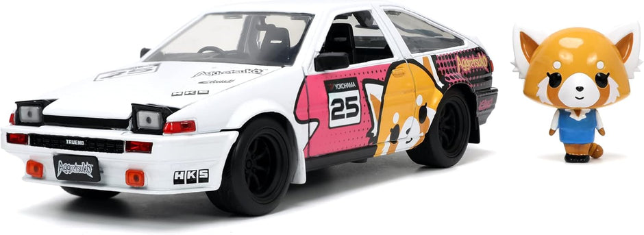 11986 Toyota Trueno AE86 Nº25 Serie de TV Aggretsuko + Figura Aggretsuko 1:24 Jada Toys 33725 253255056