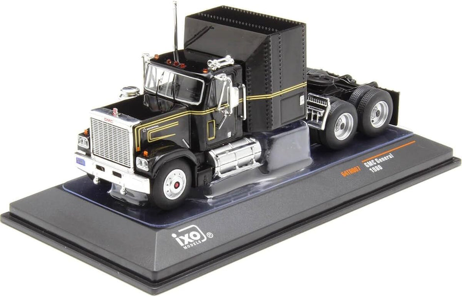 1980 Cabeza Tractora GMC General Negro Decorado 164 IXO Models 64TR007