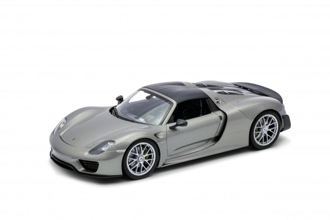 2013 Porsche 918 Spyder Cabrio Gris 1:18 Welly 18051