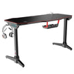 MESA GAMING PRO800 XL FIBRA CARBONO | LUZ RGB | ALFOMBRILLA 140CM MUVIP