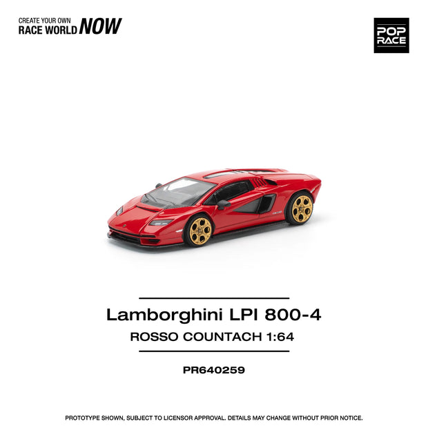 2021 Lamborghini Countach LPI-800 Rojo 164 Pop Race PR640259