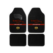 Set Completo 4 Piezas Alfombras Momo Universales Negro/Rojo