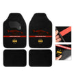 Set Completo 4 Piezas Alfombras Momo Universales Negro/Rojo