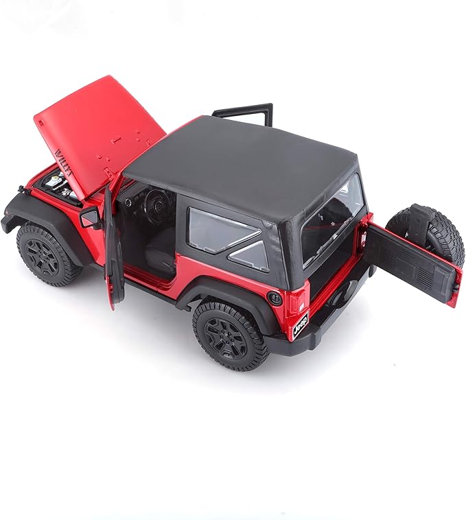 2014 Jeep Wrangler 3.6L Rojo-Negro 1:18 Maisto 31676