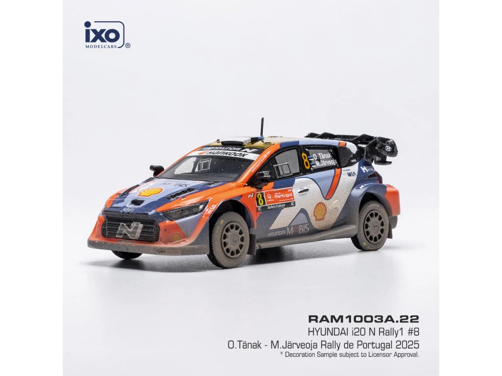 2025 Hyundai i20 N Rally1 Nº8 O.Tanak/M.Jarveoja Rally de Portugal WRC 1:43 IXO Models RAM1003A.22