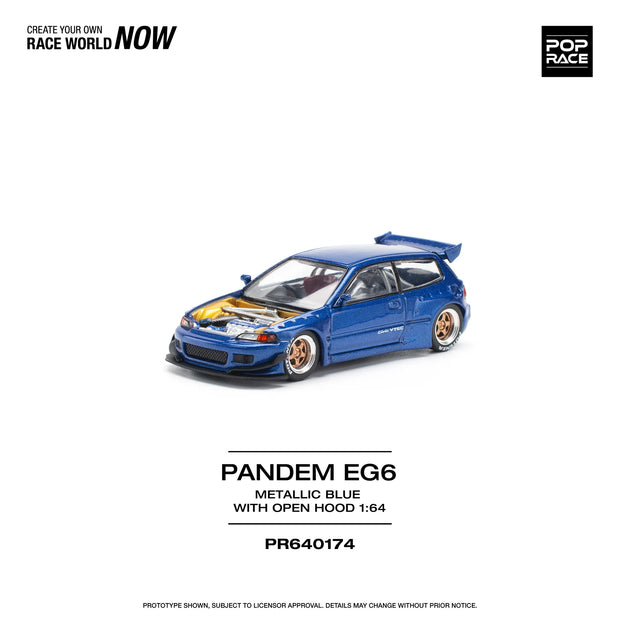 2010 Honda Civic Pandem EG6 Azul Metalizado 164 Pop Race PR640174