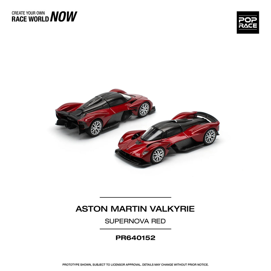 2022 Aston Martin Valkyrie Rojo Supernova 164 Pop Race PR640152