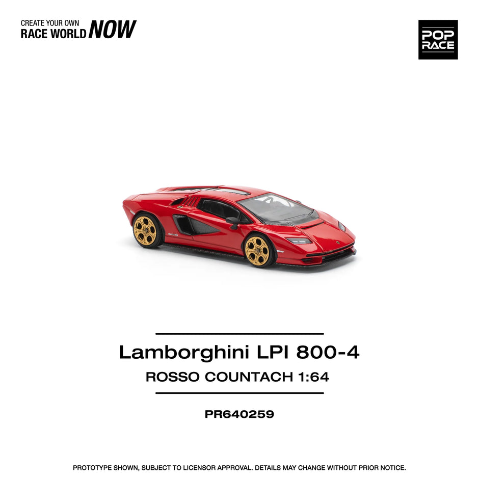 2021 Lamborghini Countach LPI-800 Rojo 164 Pop Race PR640259