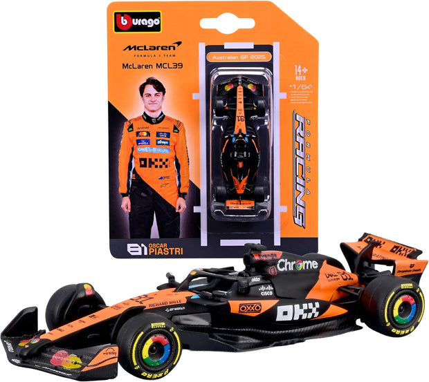 2025 McLaren MCL39 F1 Nº81 Oscar Piastri GP de Australia 164 Bburago 18-58001-P