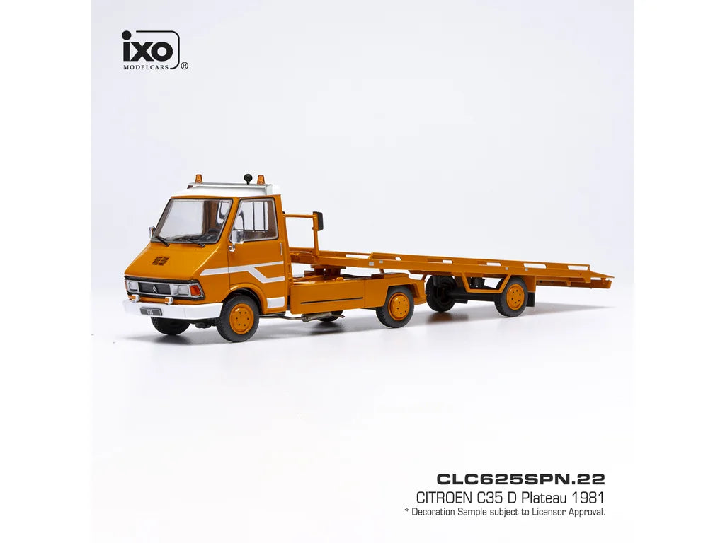 1980 Camión Grúa Citroën C35 D Naranja/Blanco 1:43 IXO Models CLC625N.22