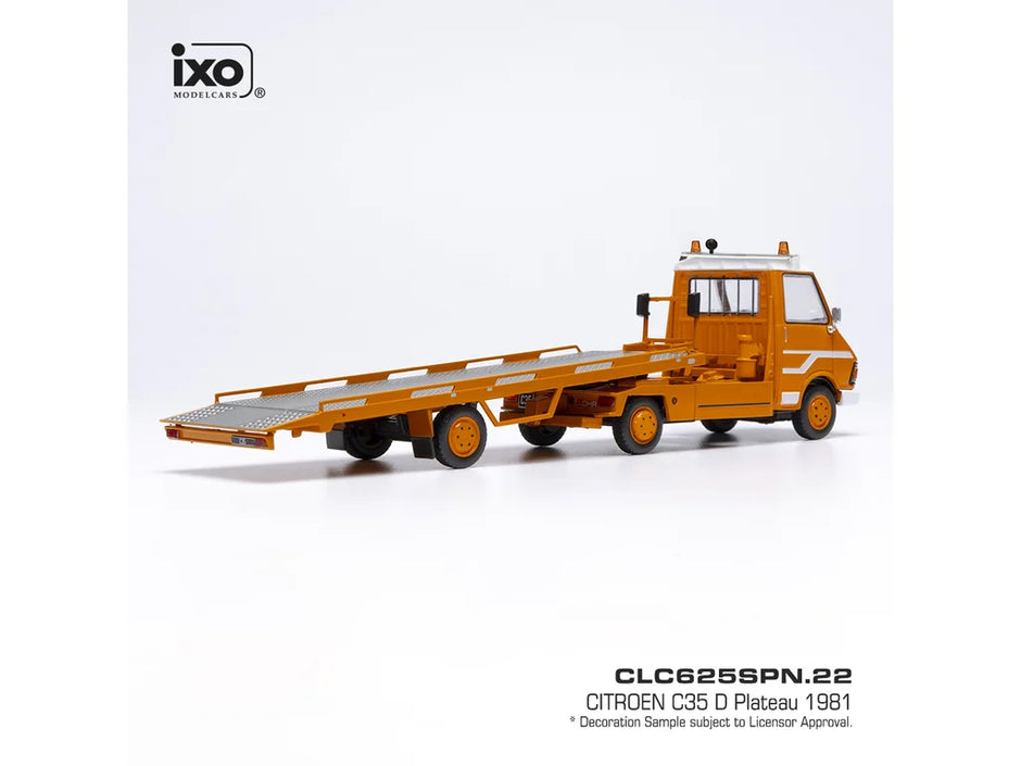 1980 Camión Grúa Citroën C35 D Naranja/Blanco 1:43 IXO Models CLC625N.22