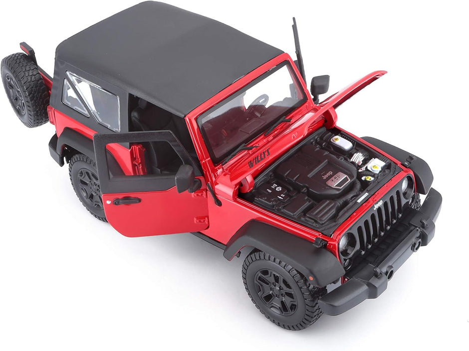 2014 Jeep Wrangler 3.6L Rojo-Negro 1:18 Maisto 31676