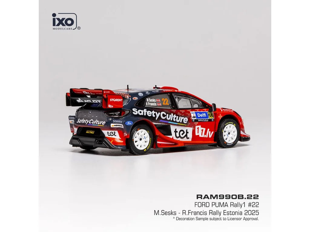 2025 Ford Puma Rally1 Nº22 M.Sesk/R.Francis Rally de Estonia WRC 1:43 IXO Models RAM990B.22