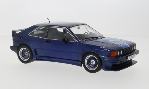 1980 Volkswagen VW Scirocco Rieger GTO Custom Azul Oscuro Metalizado Decorado 1:18 MC Group 18448