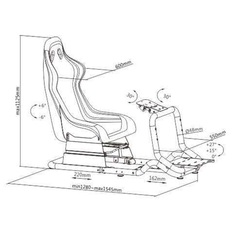 SIMULATOR COCKPIT SEAT PRO R3 CROMAD