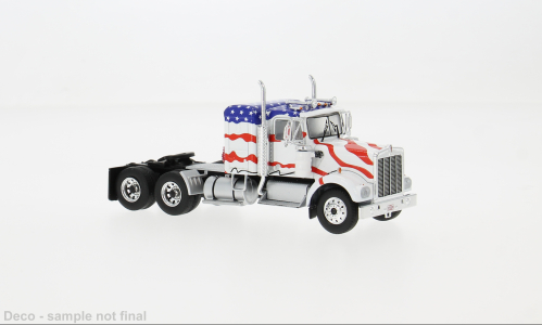 1970 Cabeza Tractora Kenworth W925 Stars and Stripes Blanco Decorado 164 IXO Models 64TR020B