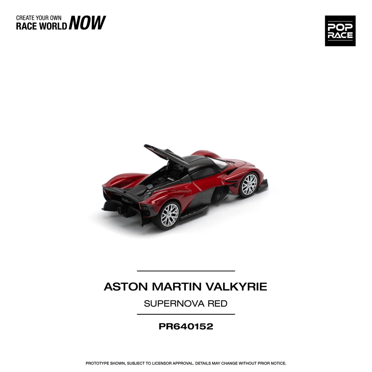 2022 Aston Martin Valkyrie Rojo Supernova 164 Pop Race PR640152