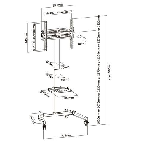 SOPORTE DE SUELO TV 32" - 55" CROMAD