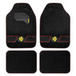 Set Completo 4 Piezas Alfombras Momo Universales Negro/Rojo