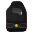 Set Completo 4 Piezas Alfombras Momo Universales Negro/Rojo