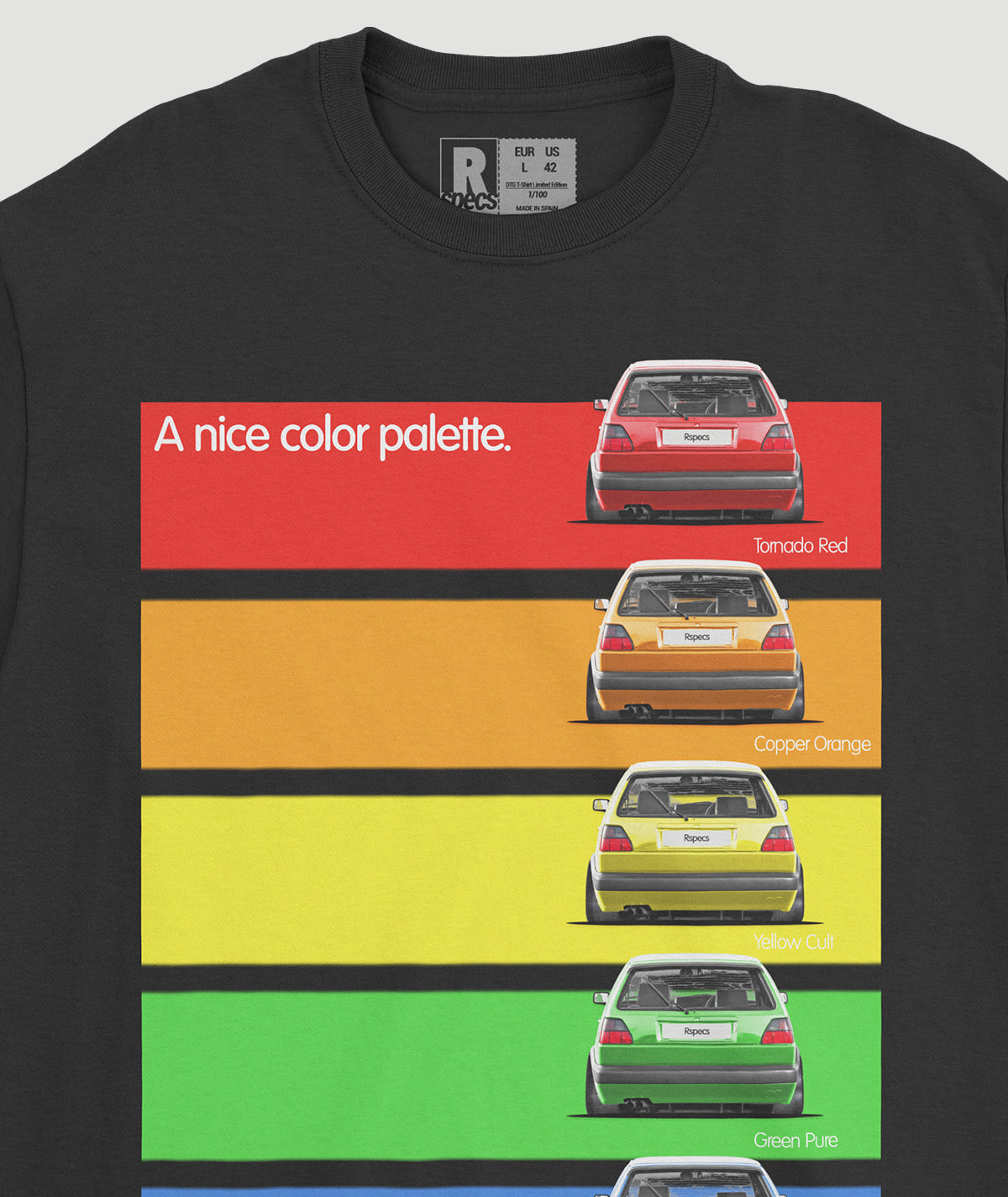 Camiseta “Golf Mk2 GTI A nice pallette”