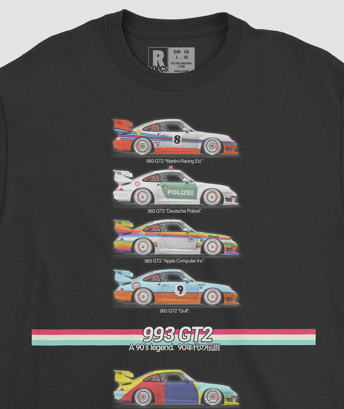 Camiseta “993 GT2 Icons-Black”