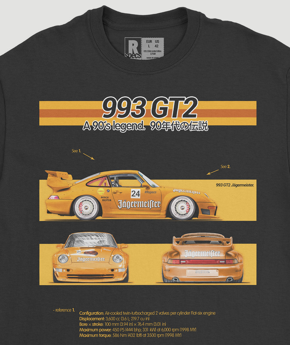 Camiseta “993 GT2 Jägermeister Sides”