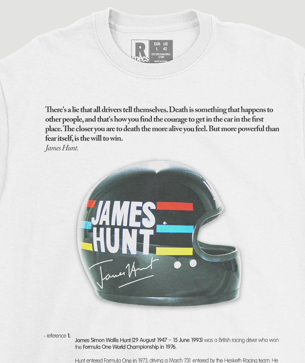 Camiseta “James Hunt Helmet”