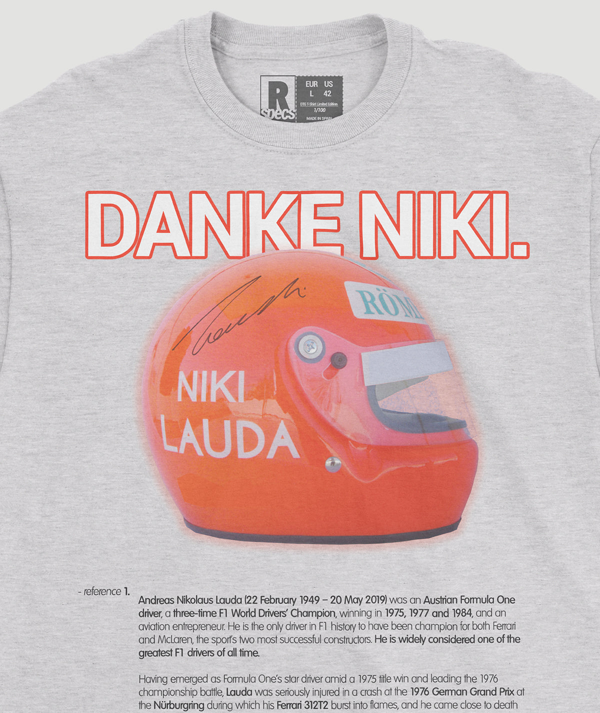 Camiseta “Niki Lauda Helmet”