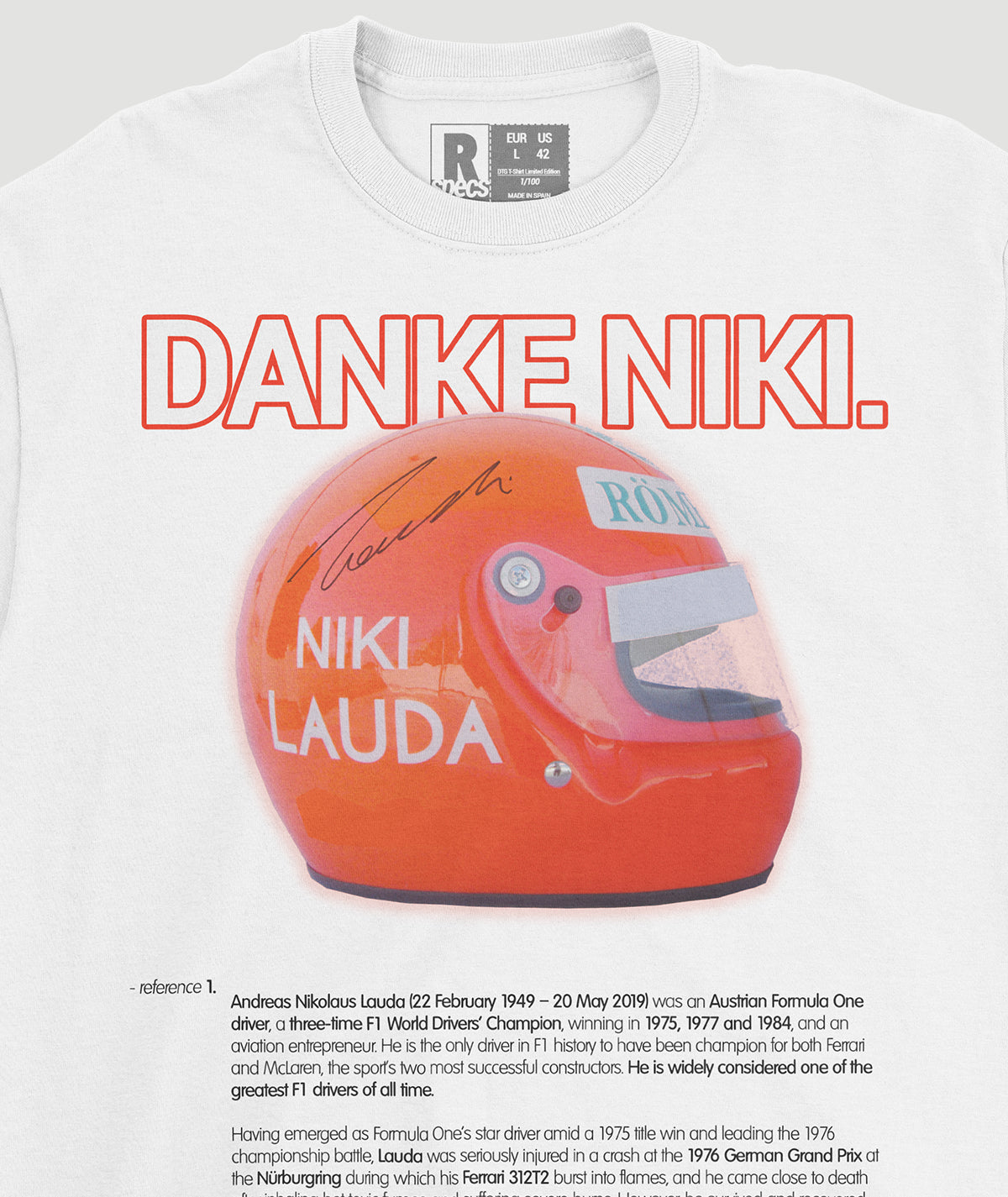 Camiseta “Niki Lauda Helmet”