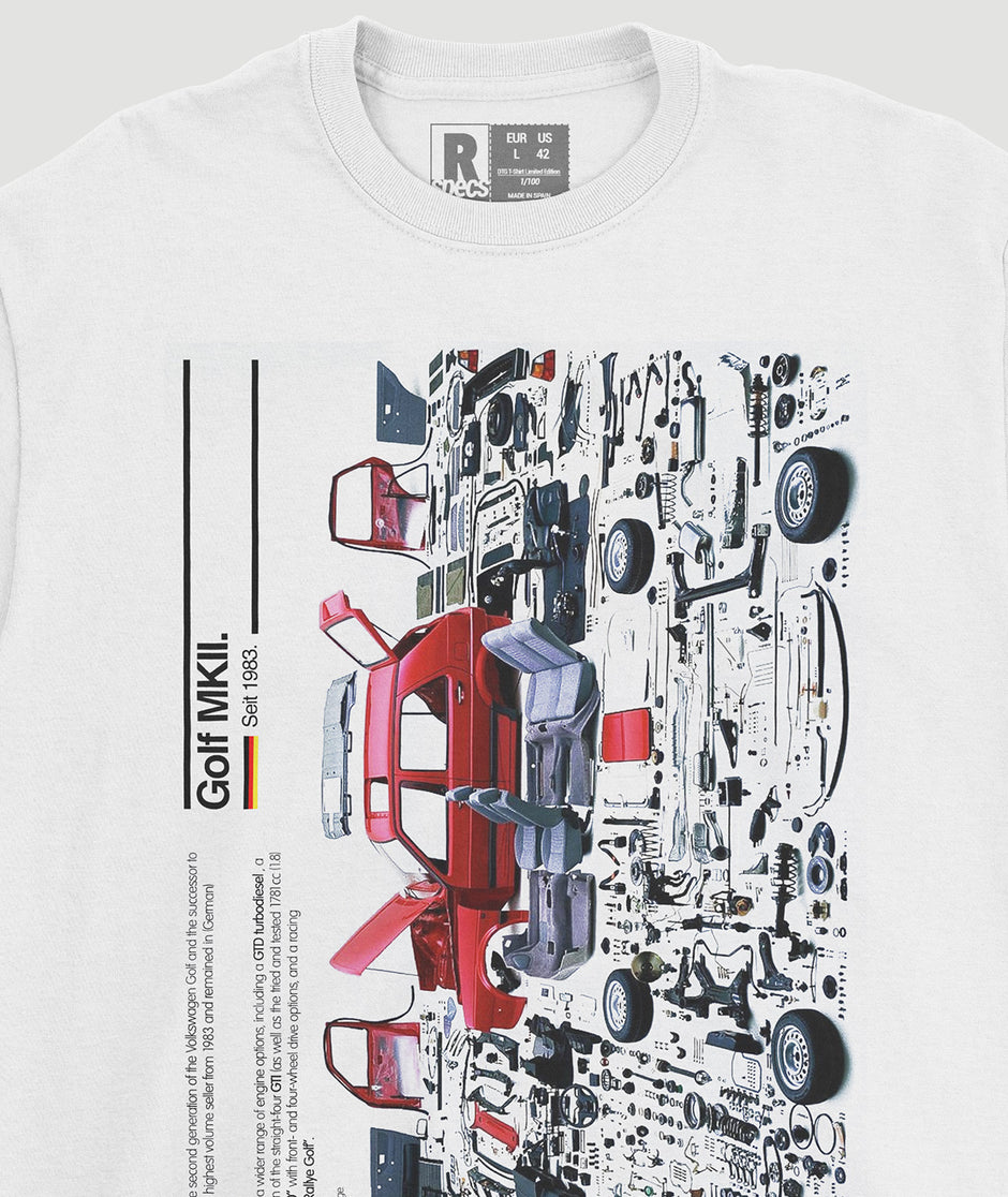 Camiseta “GOLF MKII disassembly”