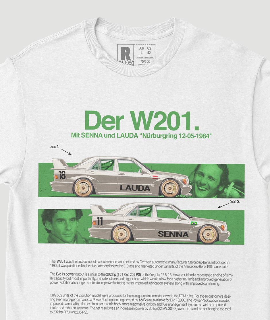 Camiseta “W201 SENNA-LAUDA”