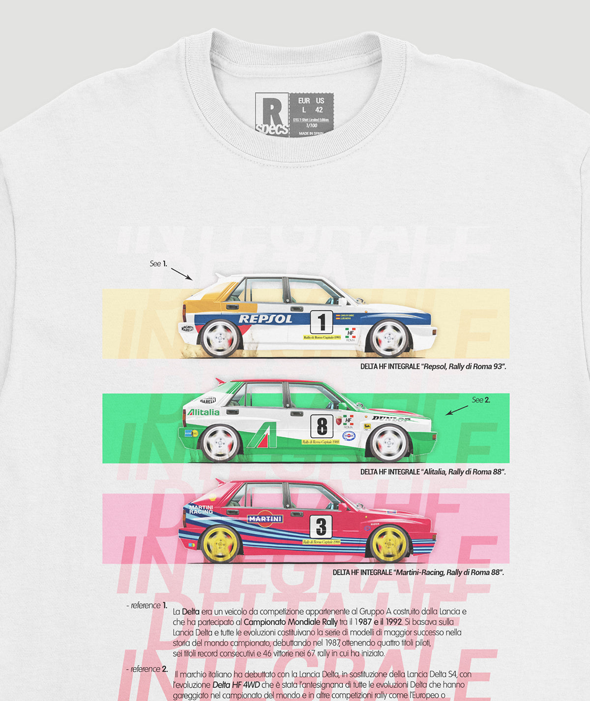 Camiseta “DELTA HF Integrale, Il trio”