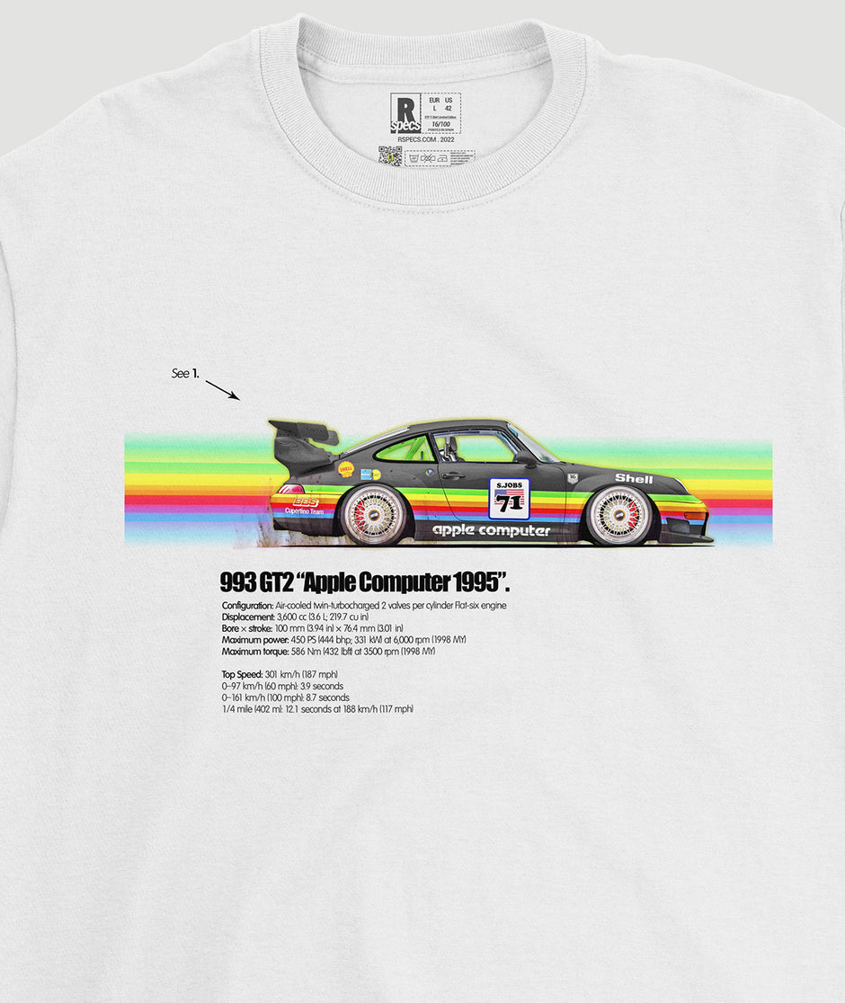 Camiseta “993 GT2 Black Apple Computer 1995”