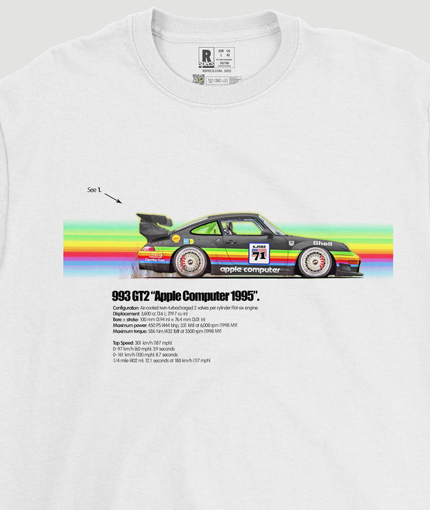 Camiseta “993 GT2 Black Apple Computer 1995”