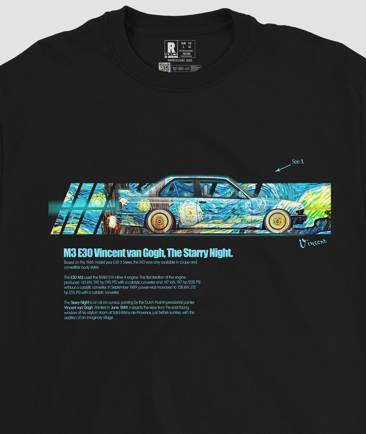 Camiseta “M3 E30 Van Gogh The Starry Night”
