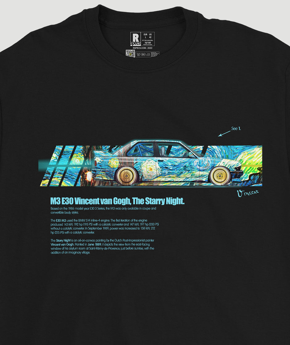 Camiseta “M3 E30 Van Gogh The Starry Night”