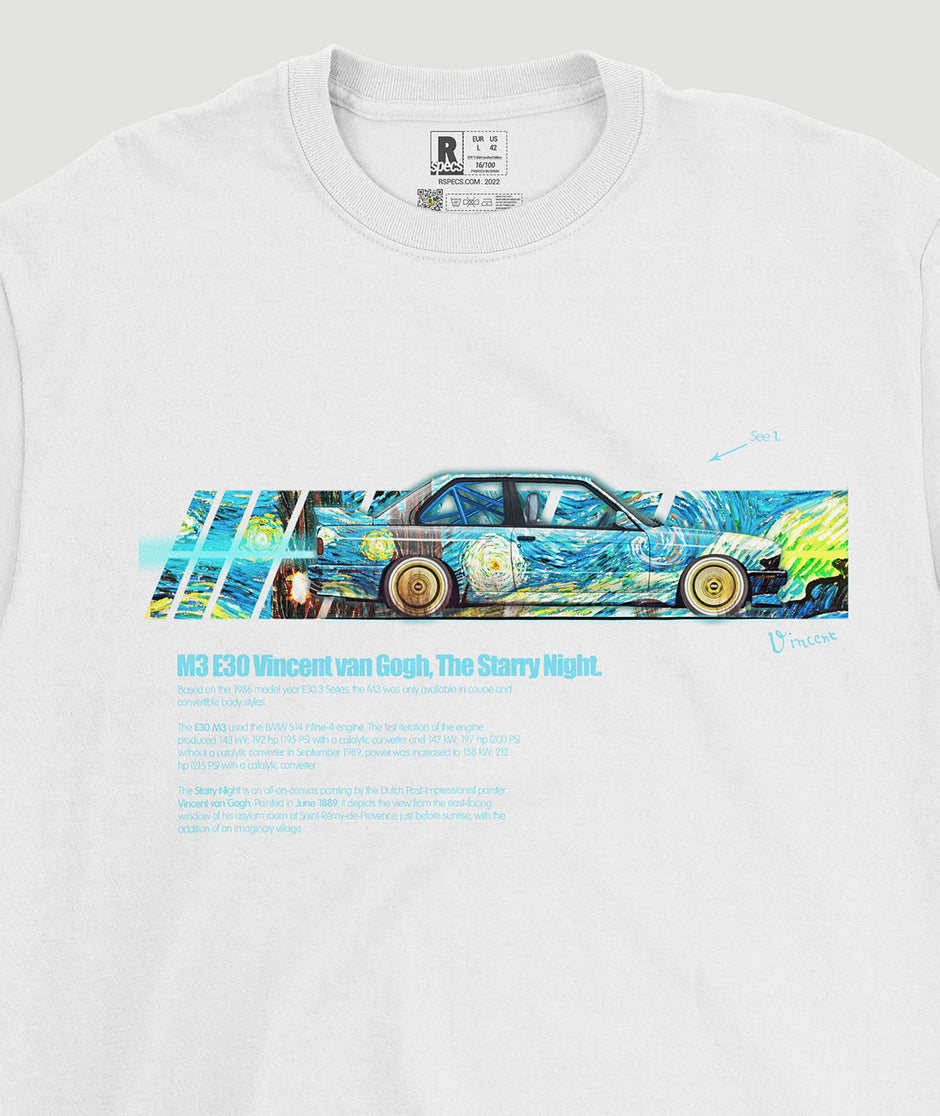 Camiseta “M3 E30 Van Gogh The Starry Night”